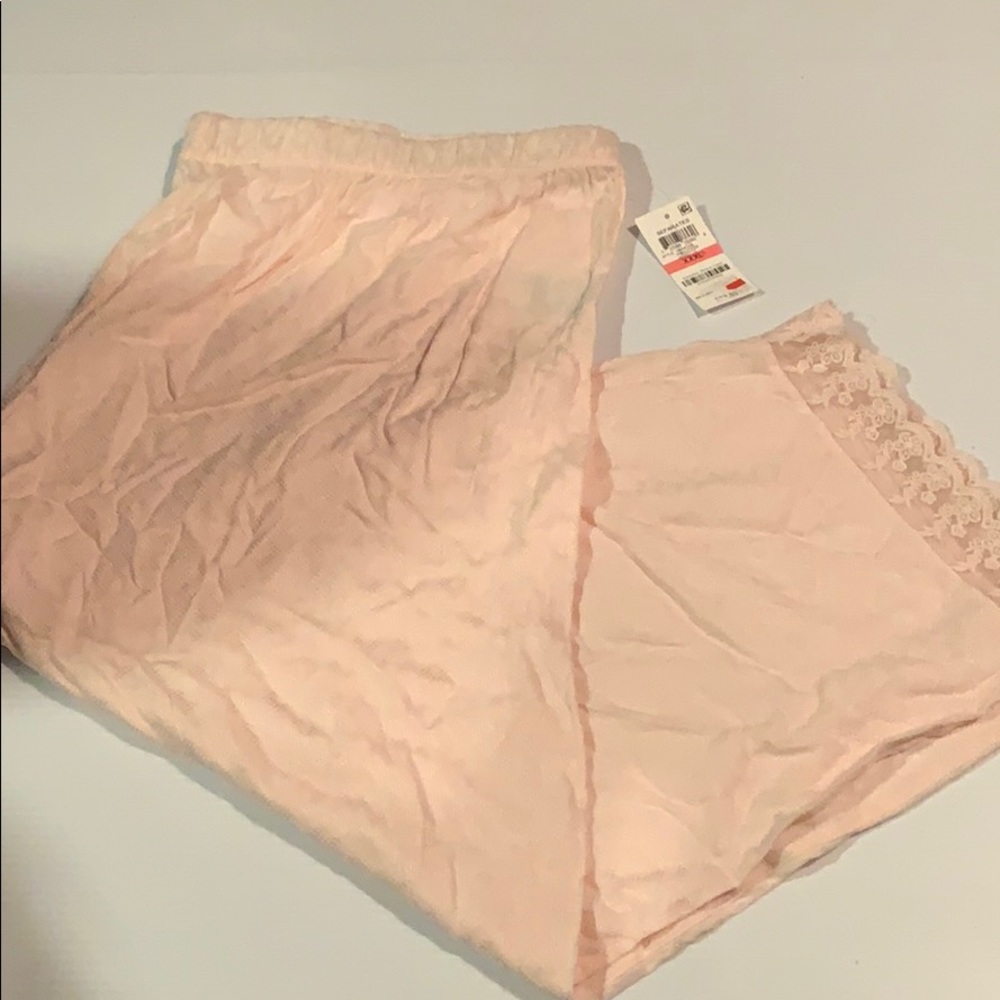 Charter Club lace trim cropped pajama pants